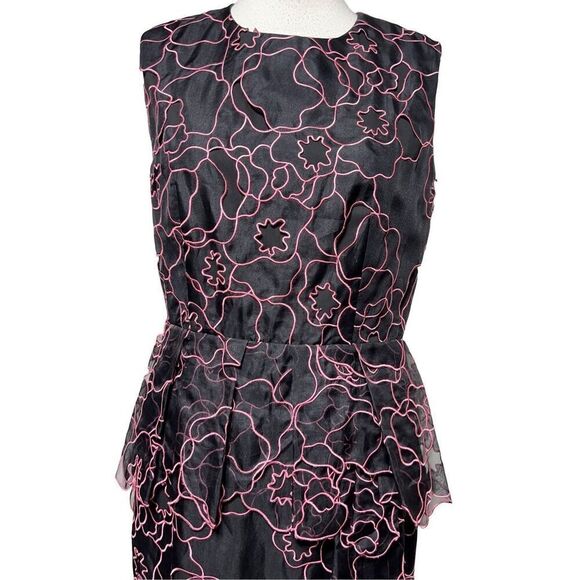 Diane Von Furstenberg Leni Interlaced Sleeveless Silk Floral Dress Size 8 - Picture 4 of 9
